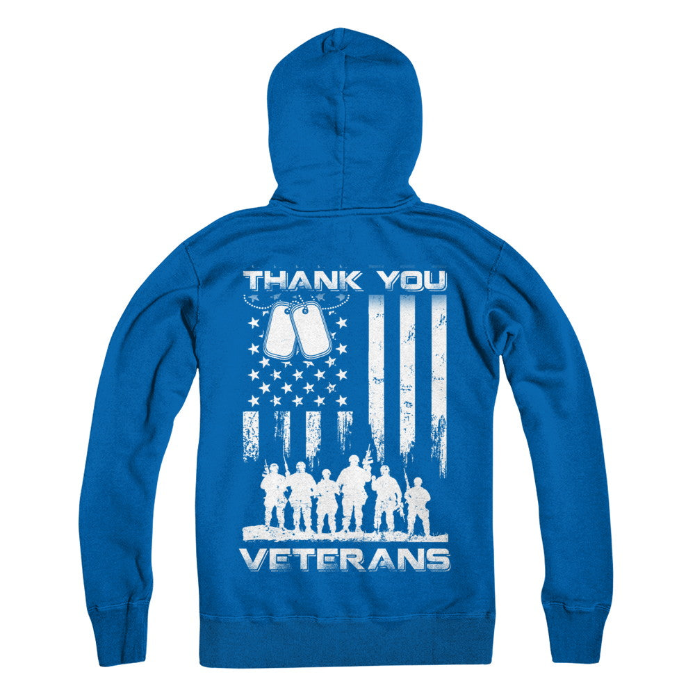 Veteran Thank You Veterans American Flag T-Shirt & Hoodie | Teecentury.com