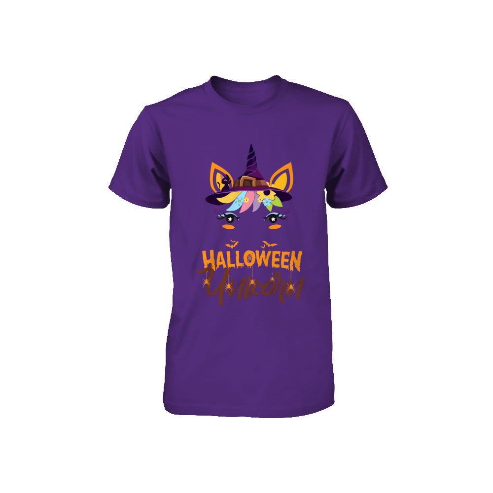 Halloween Costume Unicorn Witch Bats Youth Youth Shirt | Teecentury.com
