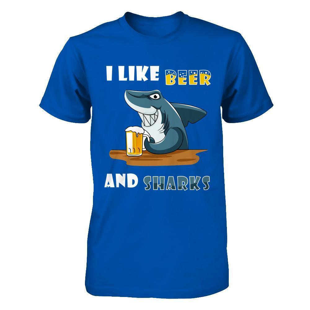 I Like Beer And Sharks T-Shirt & Hoodie | Teecentury.com