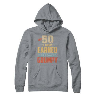 Vintage The Right To Be Grumpy 50th 1972 Birthday Gift T-Shirt & Hoodie | Teecentury.com