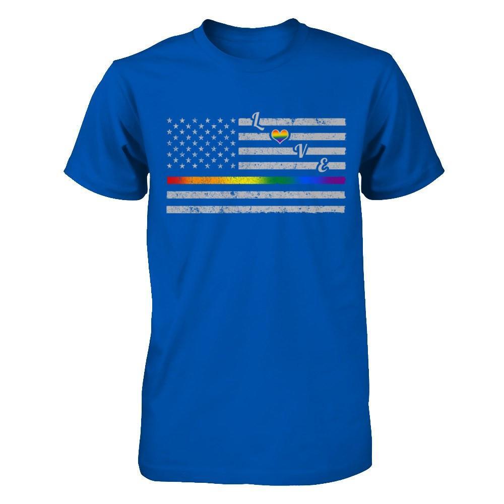 Love Rainbow Heart Flag Lesbian Gay Pride Lgbt T-Shirt & Hoodie | Teecentury.com