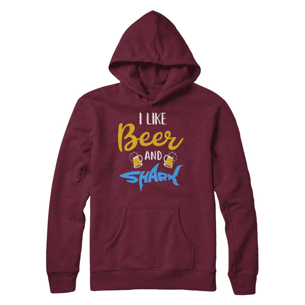 Funny Ocean I Like Beer And Sharks Gift T-Shirt & Hoodie | Teecentury.com