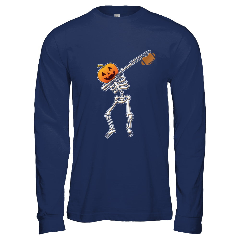 Halloween Dabbing Skeleton Football T-Shirt & Hoodie | Teecentury.com