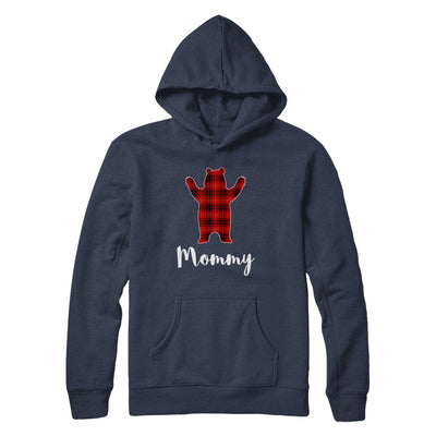 Red Mommy Bear Buffalo Plaid Family Christmas Pajamas T-Shirt & Sweatshirt | Teecentury.com