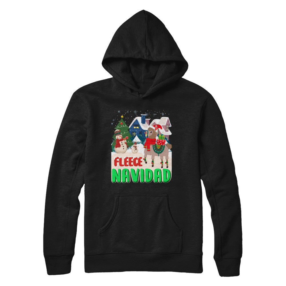 Fleece Navidad Llama Christmas Gifts Spanish T-Shirt & Sweatshirt | Teecentury.com