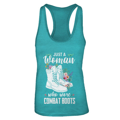 Just A Woman Who Wore Combat Boots Veteran T-Shirt & Tank Top | Teecentury.com