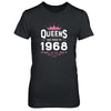 Queens Are Born In 1968 Birthday Gift T-Shirt & Tank Top | Teecentury.com