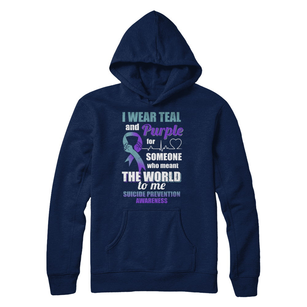 I Wear Teal And Purple For Someone Suicide Prevention Awareness T-Shirt & Hoodie | Teecentury.com