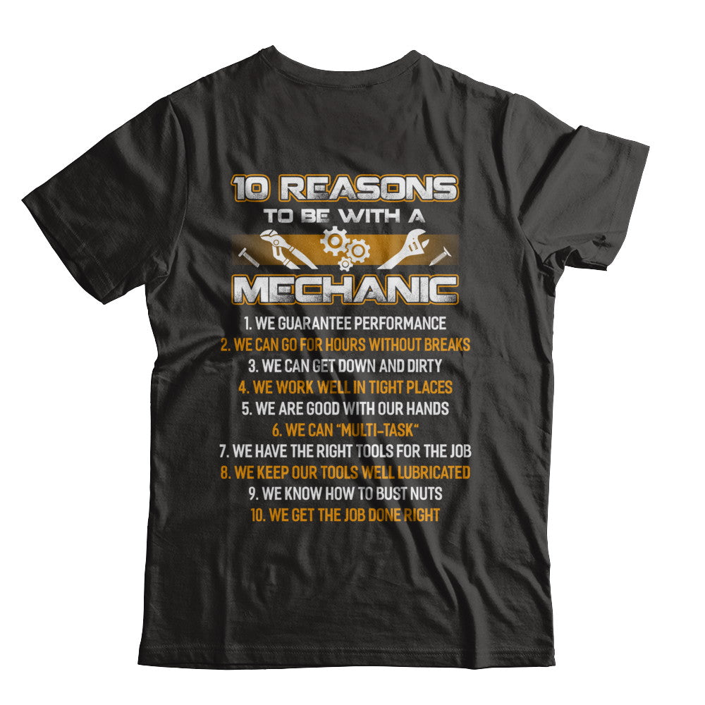 10 Reasons To Be With A Mechanic T-Shirt & Hoodie | Teecentury.com