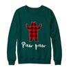 Red Paw Paw Bear Buffalo Plaid Family Christmas Pajamas T-Shirt & Sweatshirt | Teecentury.com