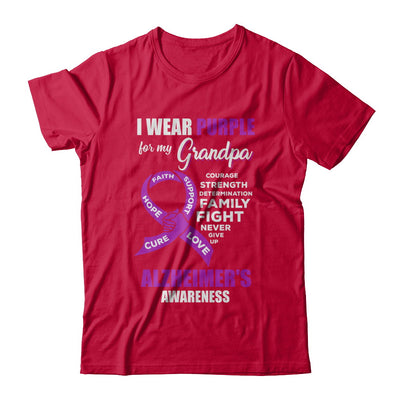 Alzheimer's Awareness I Wear Purple For My Grandpa T-Shirt & Hoodie | Teecentury.com