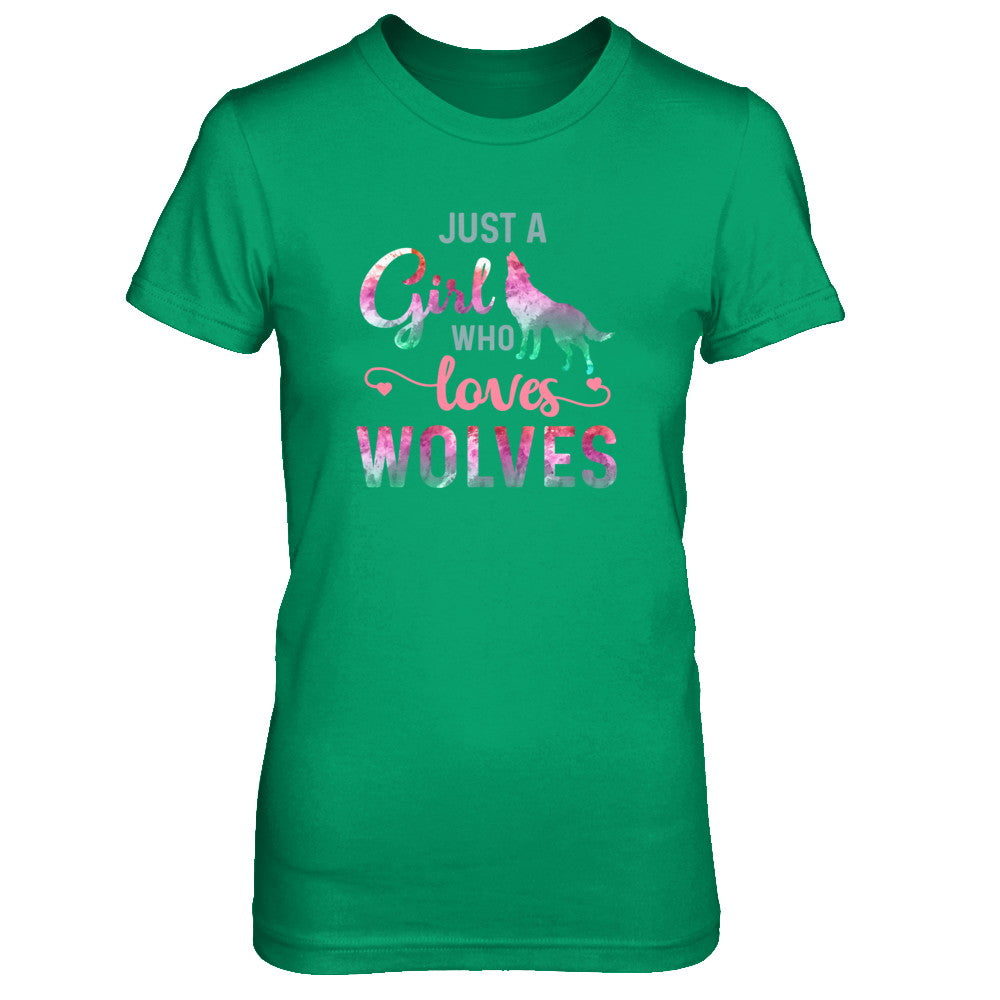 Just A Girl Who Loves Wolves Wolf Lover T-Shirt & Tank Top | Teecentury.com