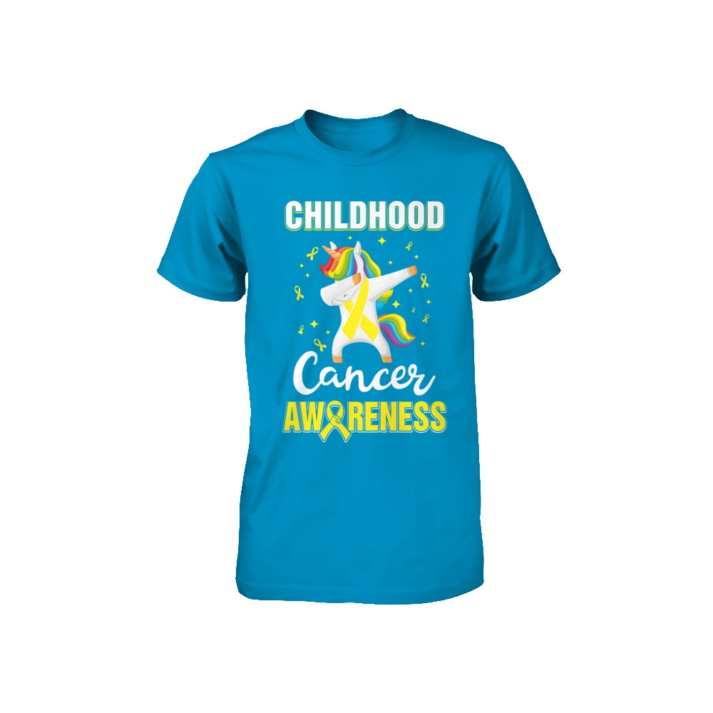 Inspirational Childhood Cancer Awareness Unicorn Support Youth Youth Shirt | Teecentury.com