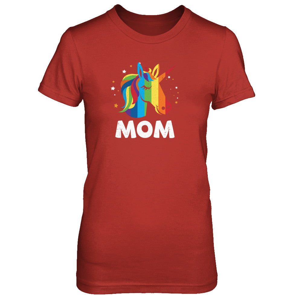 LGBT Pride Lesbian Gay Proud Mom Unicorn T-Shirt & Tank Top | Teecentury.com