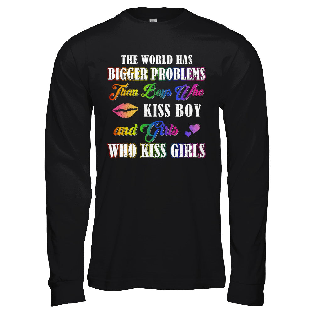 Lgbt Gay Lesbian The World Has Bigger Problems Than Boys T-Shirt & Hoodie | Teecentury.com