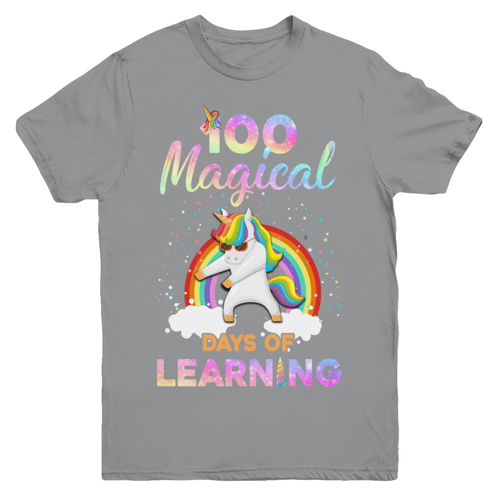 100 Magical Days of Learning Flossing Unicorn Youth Youth Shirt | Teecentury.com