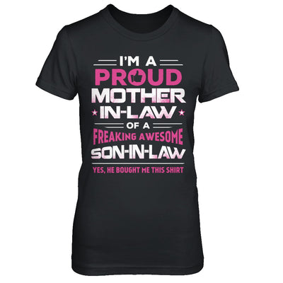 Proud Mother-In-Law Freaking Awesome Son-In-Law T-Shirt & Hoodie | Teecentury.com