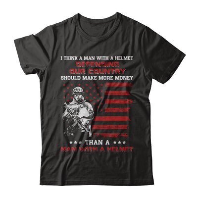 Veteran I Think A Man With A Helmet Defending Our Country T-Shirt & Hoodie | Teecentury.com