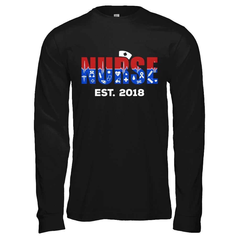 Nurses Est 2018 Graduation T-Shirt & Hoodie | Teecentury.com