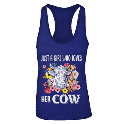Just A Girl Who Loves Her Cow T-Shirt & Tank Top | Teecentury.com