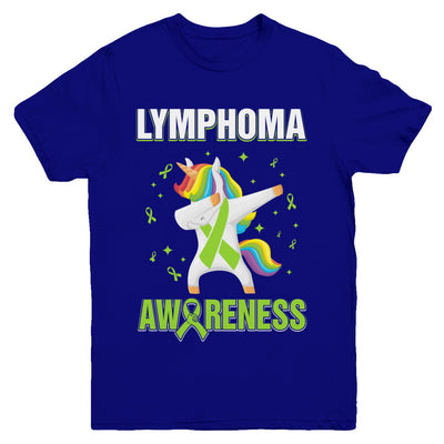 Inspirational Lymphoma Awareness Unicorn Support Youth Youth Shirt | Teecentury.com