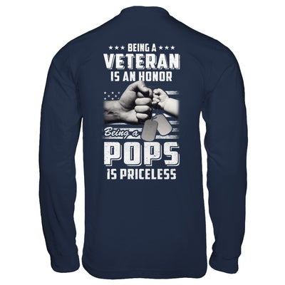 Being A Veteran Is An Honor Being A Pops Is Priceless T-Shirt & Hoodie | Teecentury.com