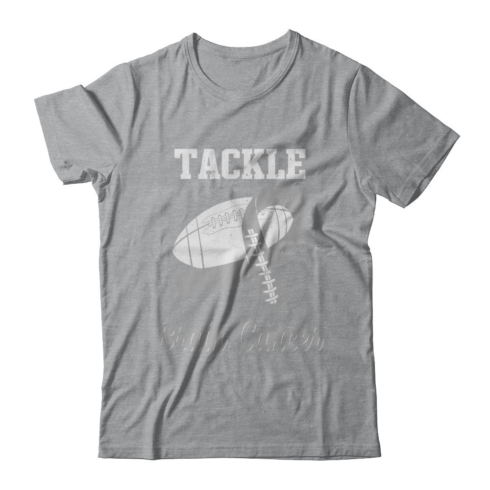 Football Survivor Tackle Gray Brain Cancer Awareness T-Shirt & Hoodie | Teecentury.com