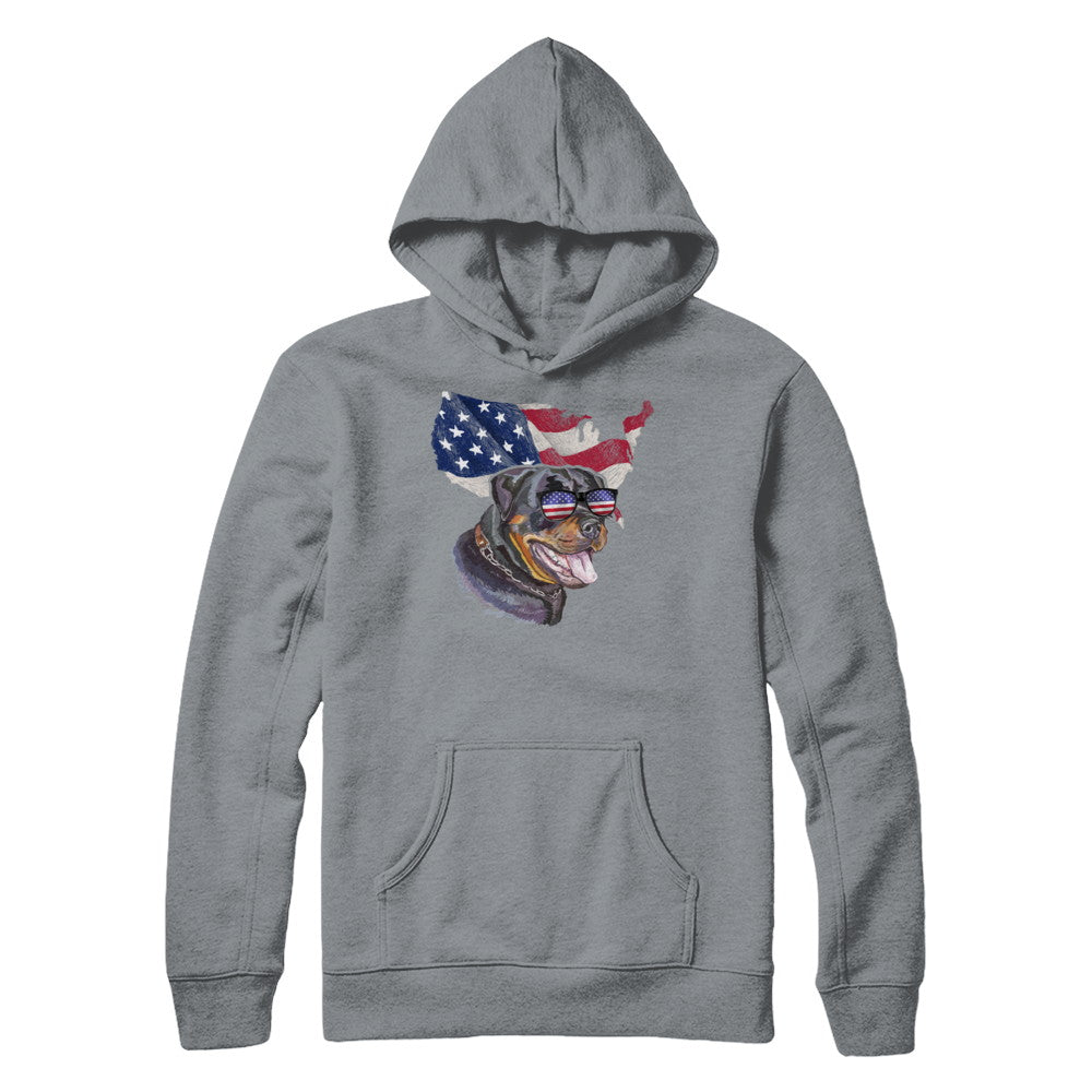 Funny Patriot Rottweiler Dog 4Th Of July American Flag T-Shirt & Hoodie | Teecentury.com