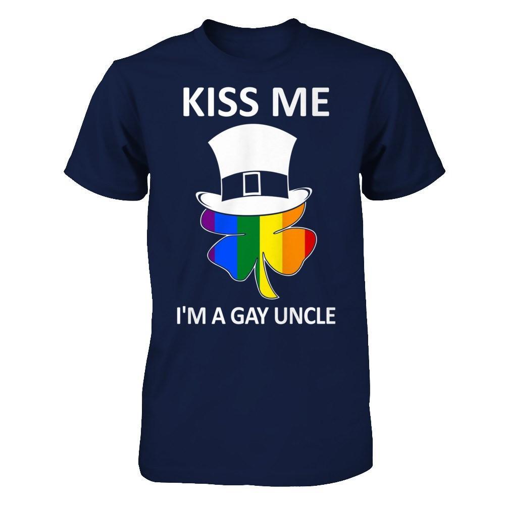 Kiss Me I'm A Gay Uncle Lgbt St Patrick's Day T-Shirt & Hoodie | Teecentury.com