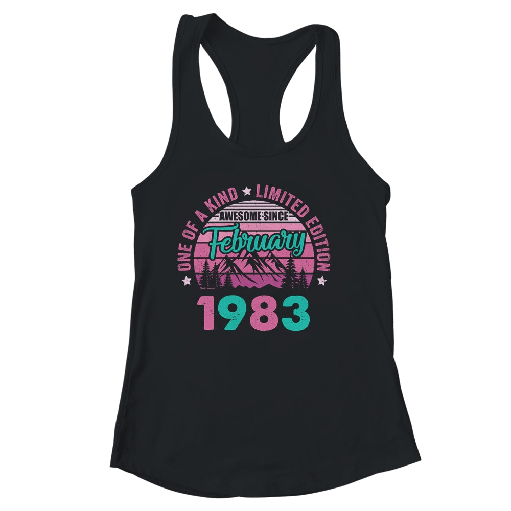 40 Years Old Awesome Since February 1983 40th Birthday Women Shirt & Tank Top | teecentury