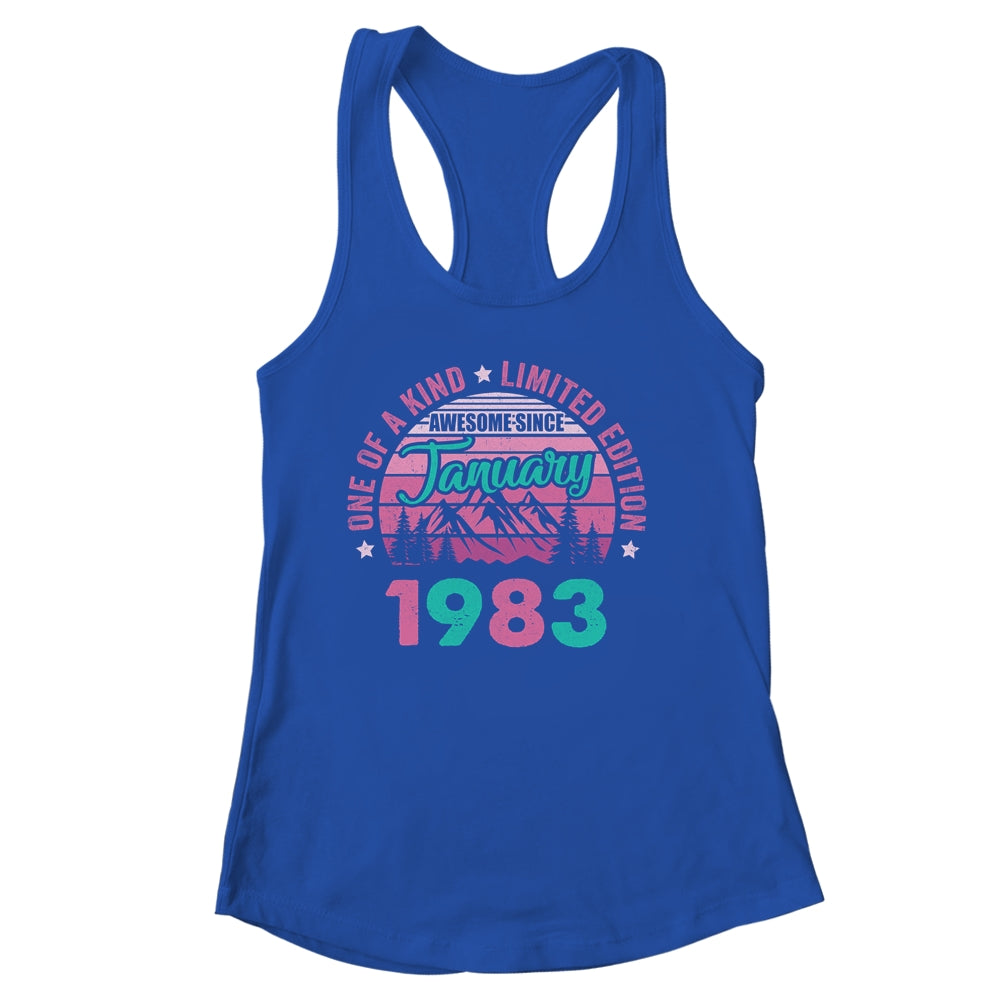 40 Years Old Awesome Since January 1983 40th Birthday Women Shirt & Tank Top | teecentury