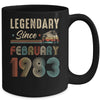 40 Years Old Legendary Since February 1983 40th Birthday Mug | teecentury