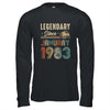 40 Years Old Legendary Since January 1983 40th Birthday Shirt & Hoodie | teecentury