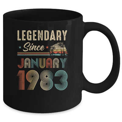 40 Years Old Legendary Since January 1983 40th Birthday Mug | teecentury