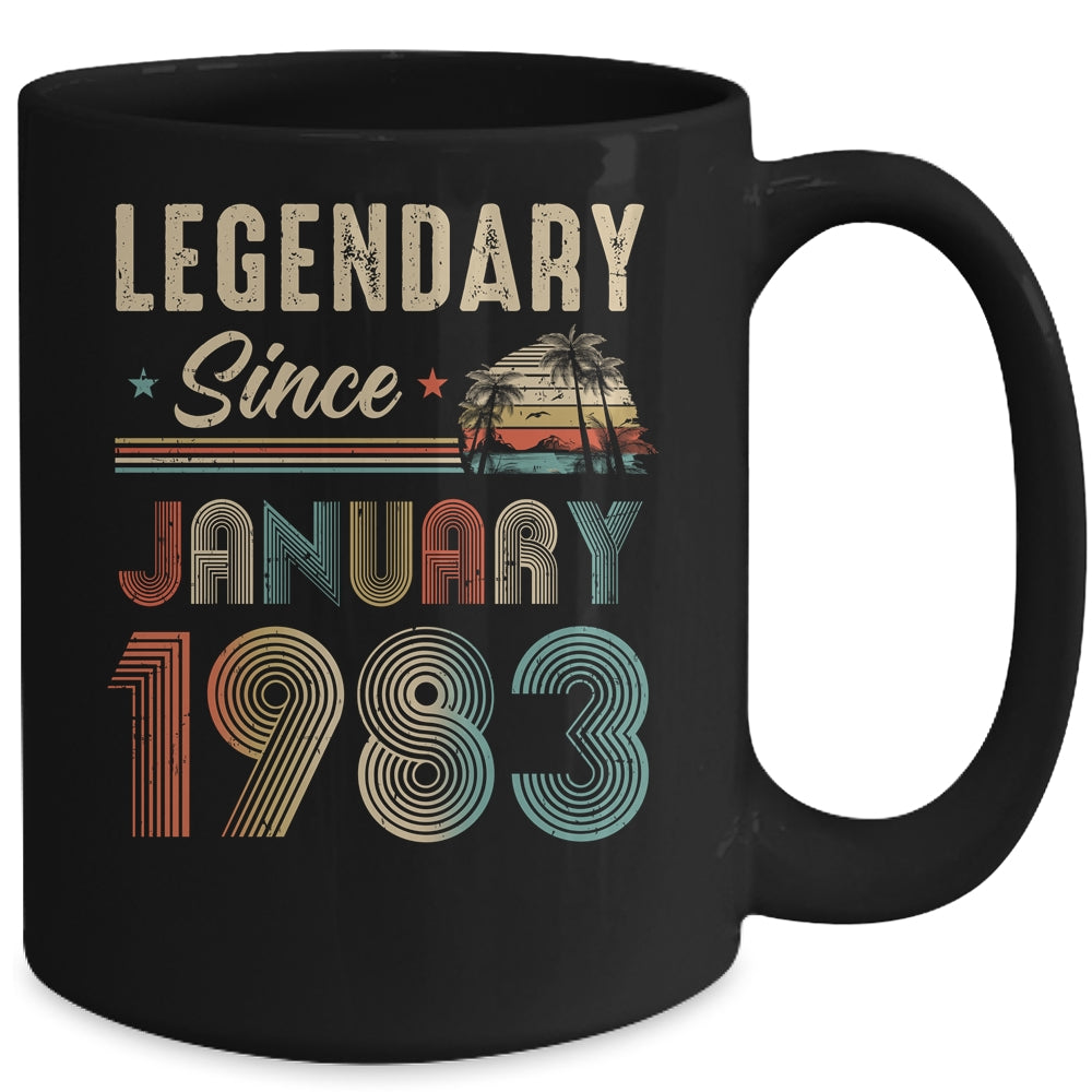 40 Years Old Legendary Since January 1983 40th Birthday Mug | teecentury