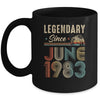 40 Years Old Legendary Since June 1983 40th Birthday Mug | teecentury