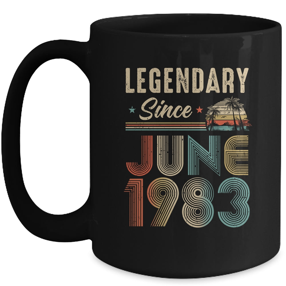 40 Years Old Legendary Since June 1983 40th Birthday Mug | teecentury