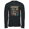 40 Years Old Legendary Since March 1983 40th Birthday Shirt & Hoodie | teecentury