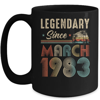 40 Years Old Legendary Since March 1983 40th Birthday Mug | teecentury