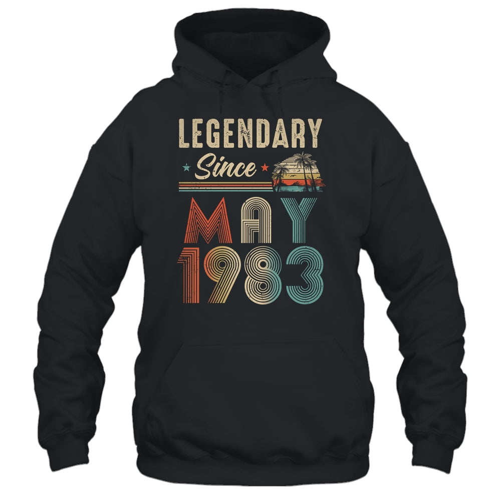 40 Years Old Legendary Since May 1983 40th Birthday Shirt & Hoodie | teecentury