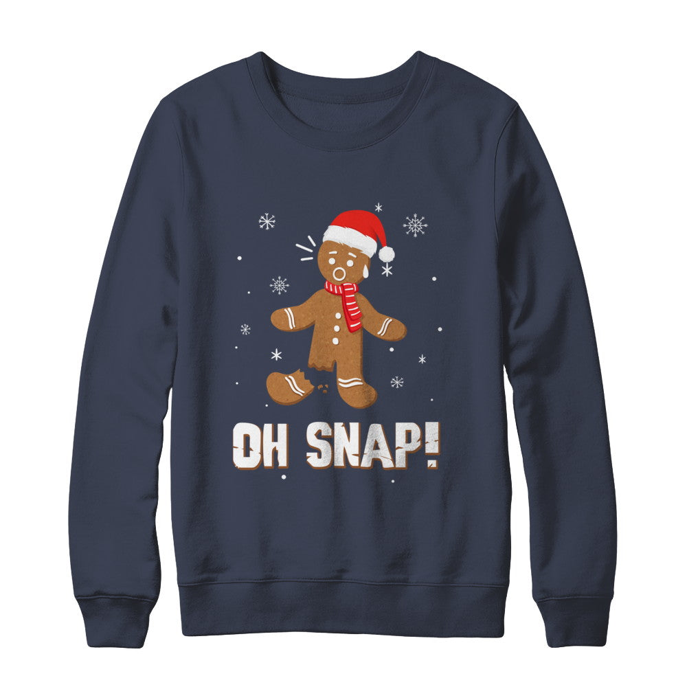 Oh Snap Funny Gingerbread Man Cute Christmas T-Shirt & Sweatshirt | Teecentury.com