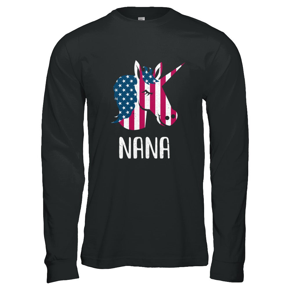 Patriotic Nana Unicorn Americorn 4Th Of July T-Shirt & Hoodie | Teecentury.com