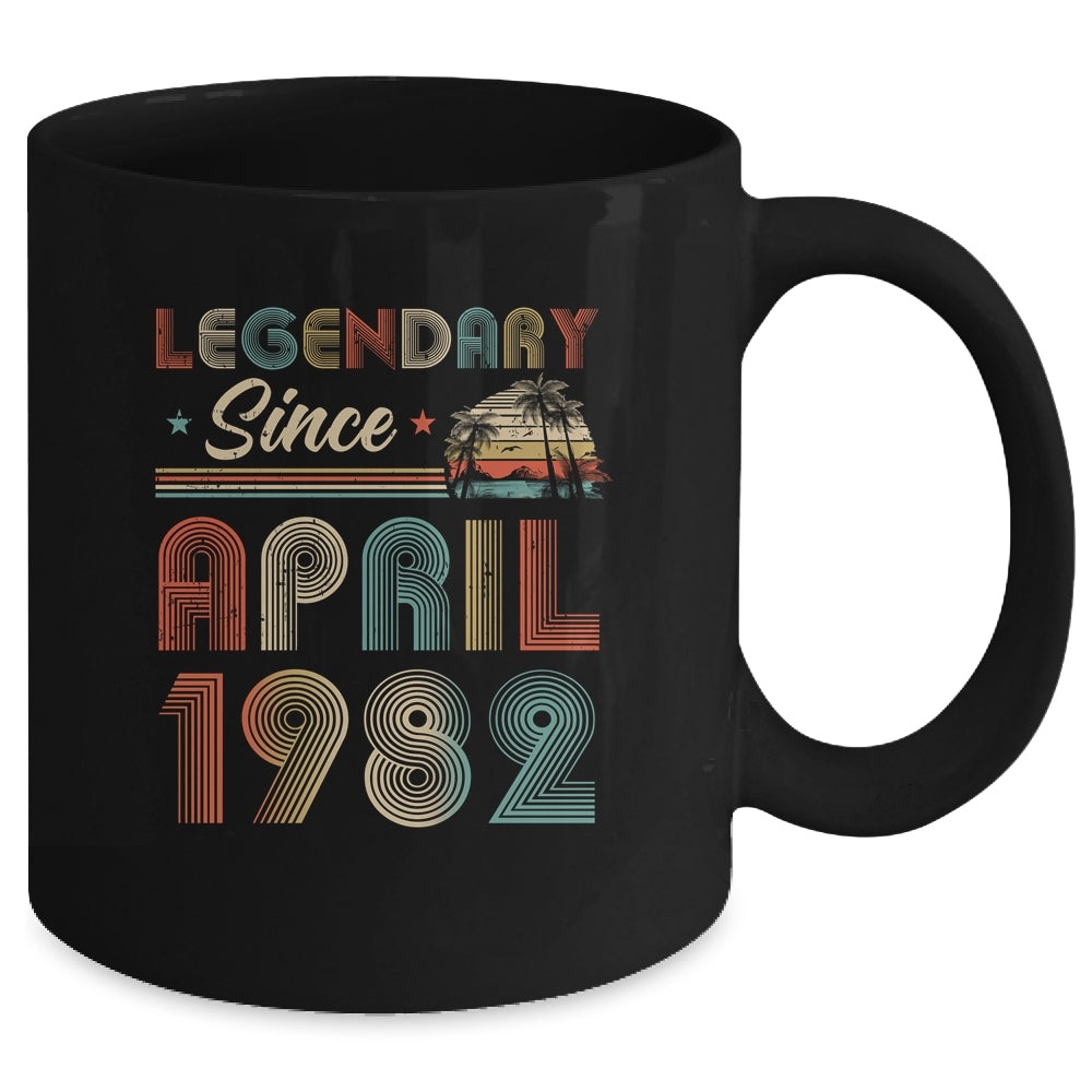 40th Birthday 40 Years Old Legendary Since April 1982 Mug Coffee Mug | Teecentury.com