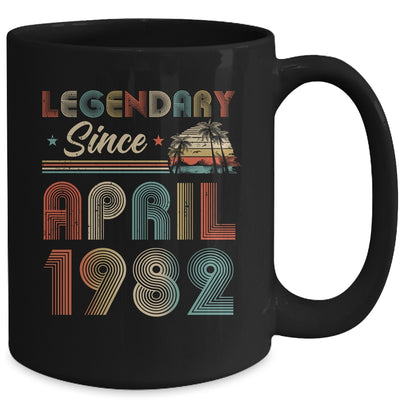 40th Birthday 40 Years Old Legendary Since April 1982 Mug Coffee Mug | Teecentury.com