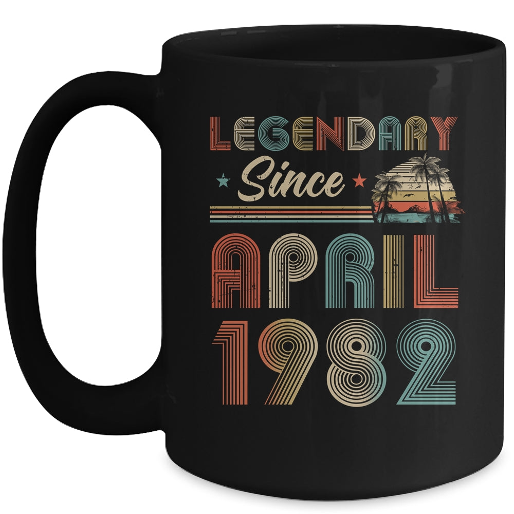 40th Birthday 40 Years Old Legendary Since April 1982 Mug Coffee Mug | Teecentury.com