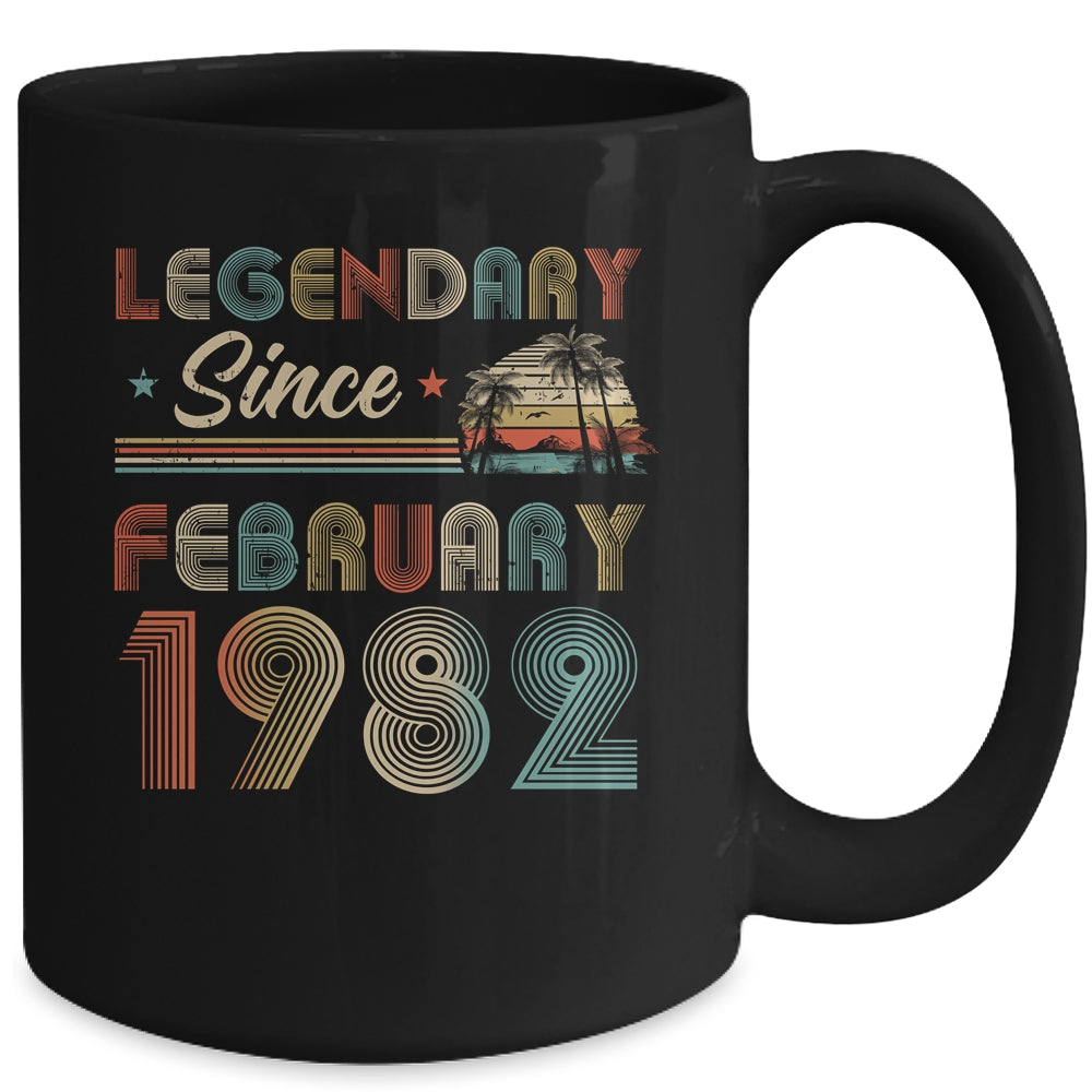 40th Birthday 40 Years Old Legendary Since February 1982 Mug Coffee Mug | Teecentury.com