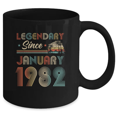 40th Birthday 40 Years Old Legendary Since January 1982 Mug Coffee Mug | Teecentury.com