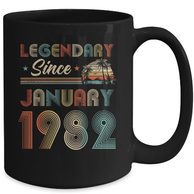 40th Birthday 40 Years Old Legendary Since January 1982 Mug Coffee Mug | Teecentury.com