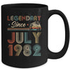 40th Birthday 40 Years Old Legendary Since July 1982 Mug Coffee Mug | Teecentury.com