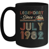 40th Birthday 40 Years Old Legendary Since July 1982 Mug Coffee Mug | Teecentury.com
